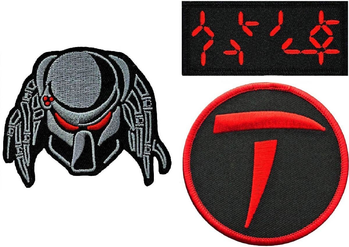 Predator Autodestruction Display Alien Movie Arnold Patch || 3PC IRON ON SEW 3"