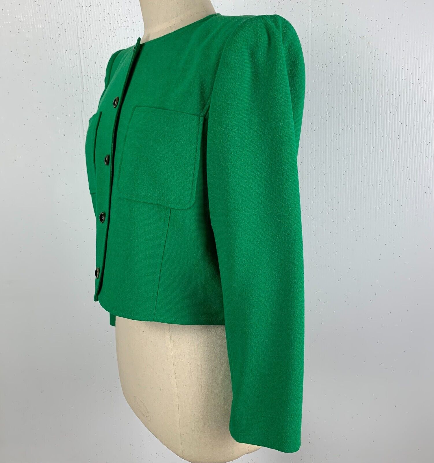 1980s Vintage Ungaro 42/8 Jacket Kelly Green Shor… - image 10