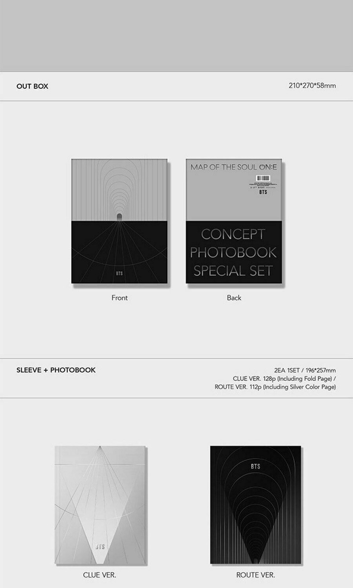 BTS MAP OF THE SOUL ON:E【SPECIAL SET.】 BTS MAP OF THE SOUL ON:E CONCEPT PHOTO BOOK SPECIAL SET FULL