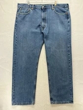 Levi's 505 Regular Fit Straight Leg Jeans Men's 42 x 30 - Medium Wash High Rise