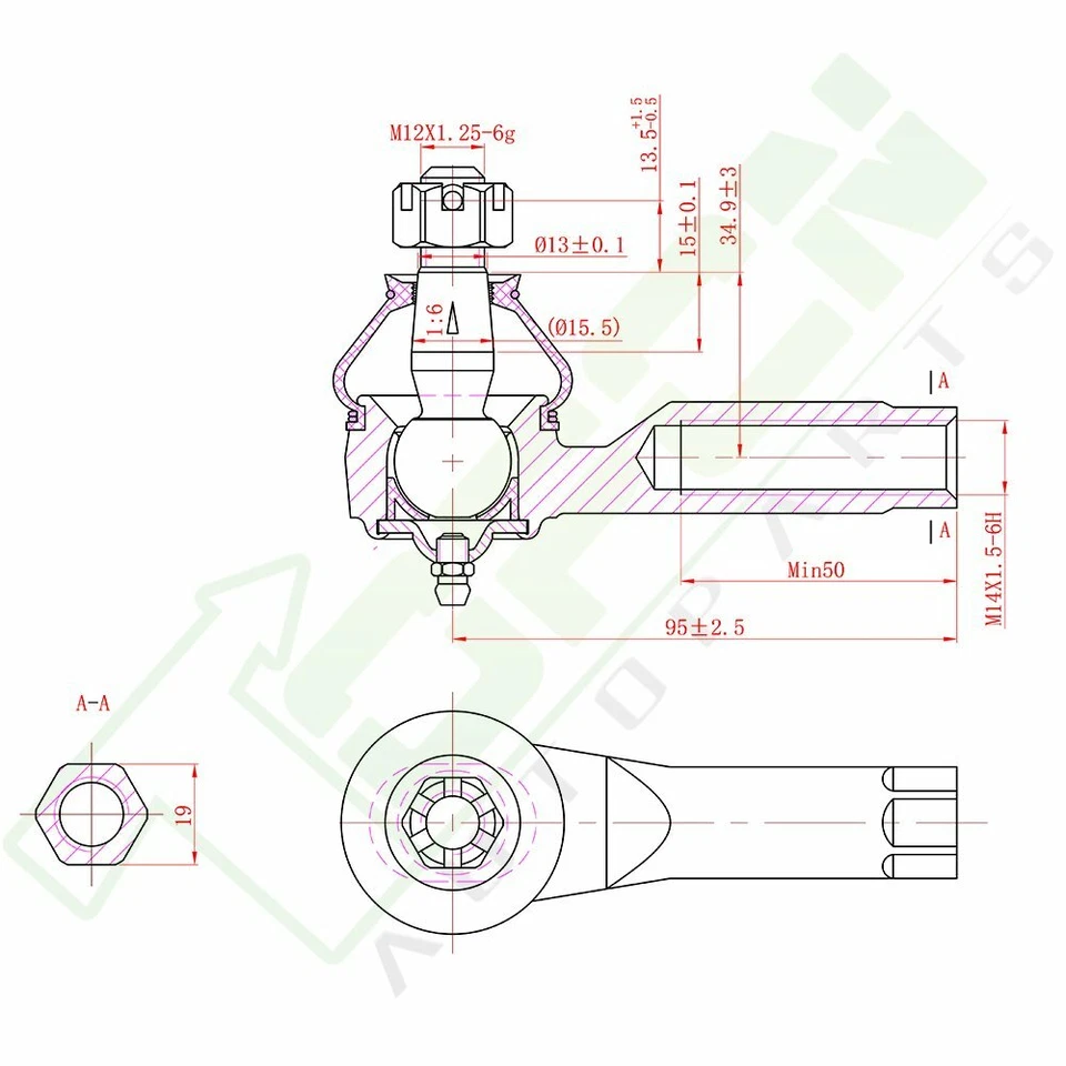 For Nissan Maxima 10pcs Front Lower Control Arms Ball Joints Suspension Kit - Image 3 of 4