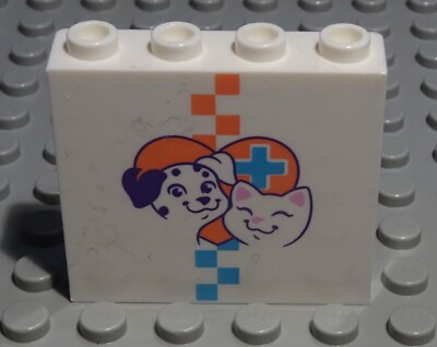 LEGO Pareti Container 1x4x3 Bianco Con Decorazione (1186