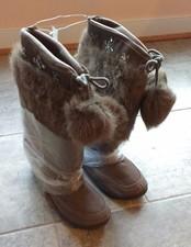 NEW Sz 5 Gap Kids Brown Winter Boots Shoes Faux Fur