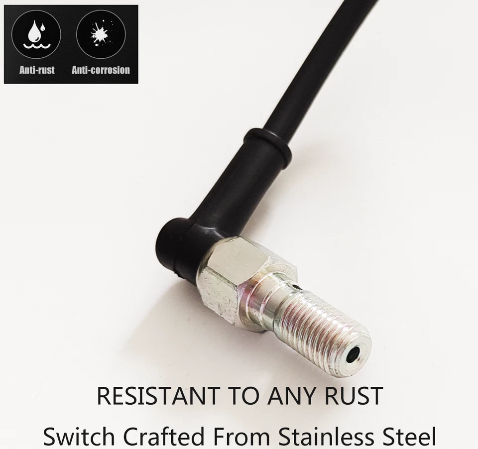 1X Universal Motorcycle Hydraulic Brake Light Switch Banjo Bolt M10 x 1.25 Pitch - Image 4 of 4