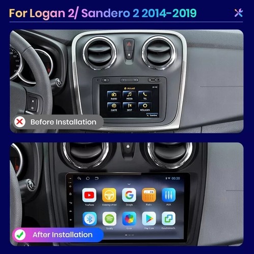 RADIO 2 DIN 9" ANDROID PARA DACIA SANDERO 2 LOGAN BLUETOOTH USB GPS WI-FI - Imagen 2 de 3