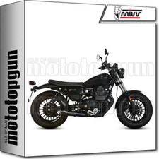 MIVV 2 EXHAUST RACE GHIBLI STEEL BLACK CERAMIC MOTO GUZZI V9 BOBBER 2018 18
