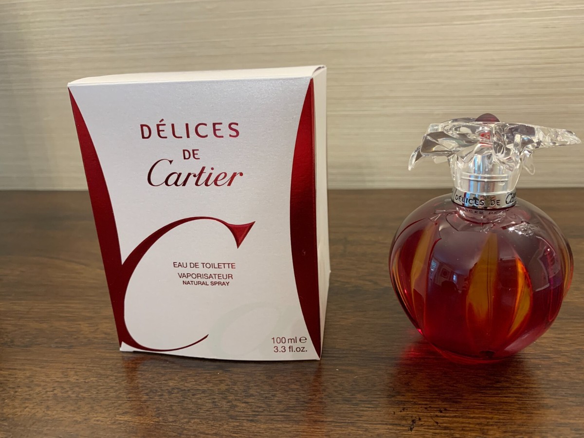 Cartier Delices de Cartier Eau De Toilette Spray 100ml/3.3oz RARE