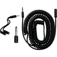GE 33612 Audio Universal Extension Kit 18 ft Cord Black 3.5mm To 6.3mm & Y Split