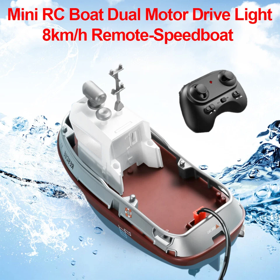 RC Boat For Kids 2.4G 1:32 Dual Motor Rechargeable Electric Boats RC Boat Toys - Image 4 of 4