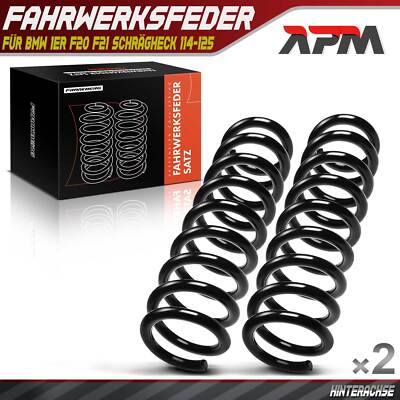 2x Federn Fahrwerksfeder Hinterachse L+R für BMW 1er F20 F21 Schrägheck 114-125