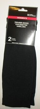 WOMEN'S - NEW - ONE SIZE - 2 PAIR PACKAGE BLACK TROUSER SOCKS