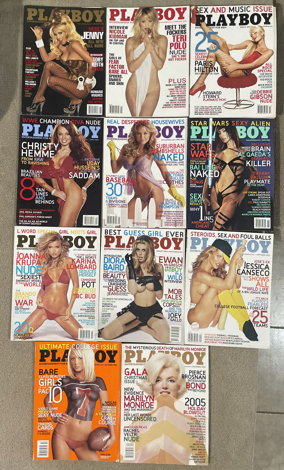 Playboy Magazine lot of 11 from 2005 Desperate Housewives Star Wars Paris Hilton eBay