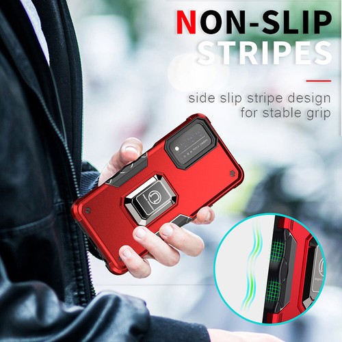 For T-Mobile Revvl V Plus Metal Ring Kickstand Case Dual Layer Shockproof Cover - Picture 9 of 44