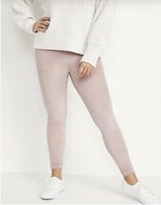 New Old Navy Women  s Plus High Waisted Velour Ankle Leggings Pink 2X, 3X