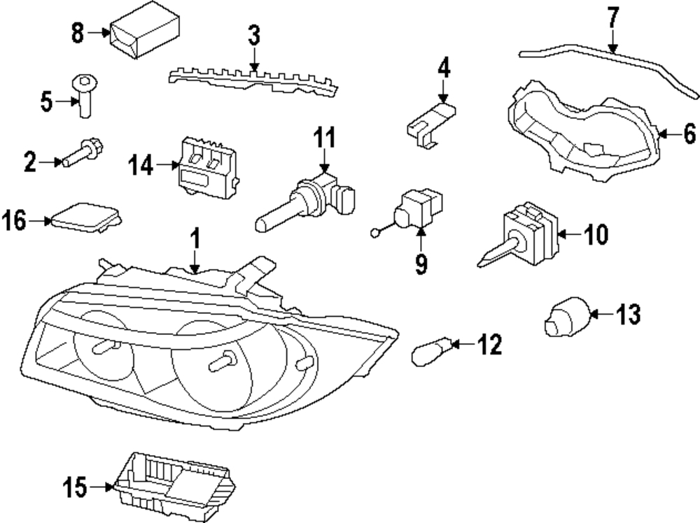 BMW 1 Series E81 E82 E87 E88 Genuine Right Xenon Light Cap Cover