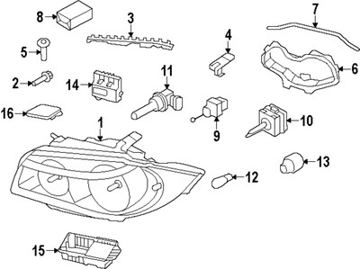 BMW 1 Series E81 E82 E87 E88 Genuine Right Xenon Light Cap Cover  