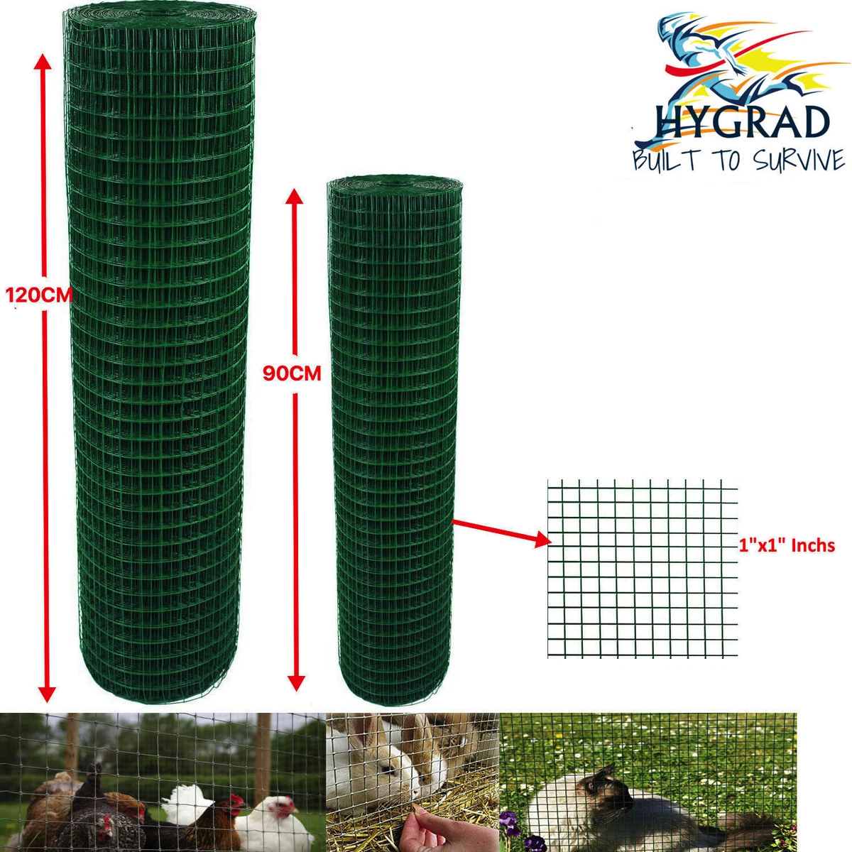 Welded Galvanised PVC Plastic Coated Fencing Chicken Wire Mesh