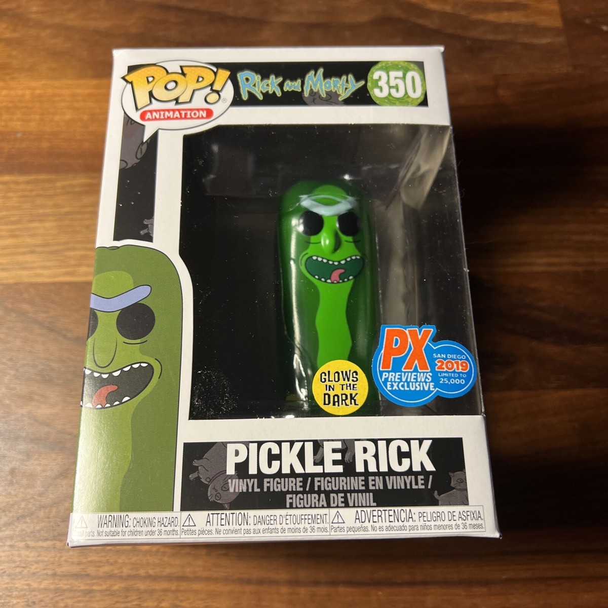【新品】Funko pop PX Pickle Rick フィギュア 350 Pop Funko #350 Rock & Morty Pickle Rick (GLOW) PX Exclusive