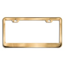 New Powder Coated Gold Stainless Steel License Plate Frame Holder Ford Cadillac New Powder Coated Gold Stainless Steel License Plate Frame Holder Ford Cadillac
