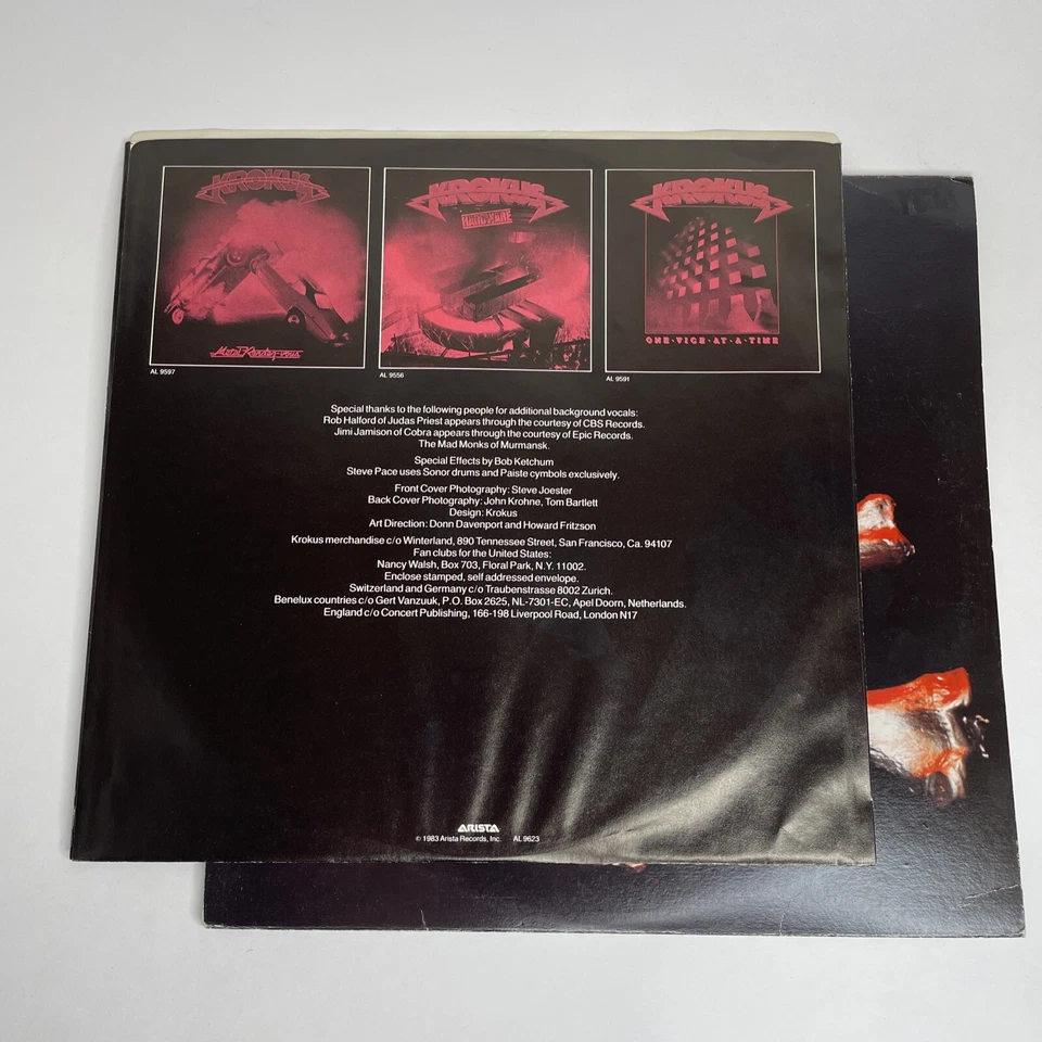 RARE! Krokus, Headhunter (LP Record,33rpm,12",1983) Heavy Metal, Canada Import - Image 3 of 4