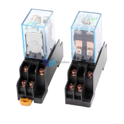 2 Pcs LY2N-J DC Coil Voltage 8-Pin DPDT Power Electromagnetic Relay w Socket12V