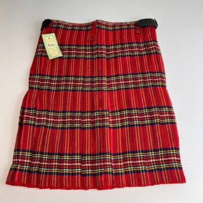 Scottish Highland Kilt Men 34 Woven Tartan Buckle Resort Party 34x24 Core Ne
