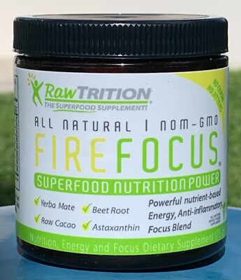RawTrition FireFocus - Mental clarity, mood enhancer Non-GMO Organic Superfood