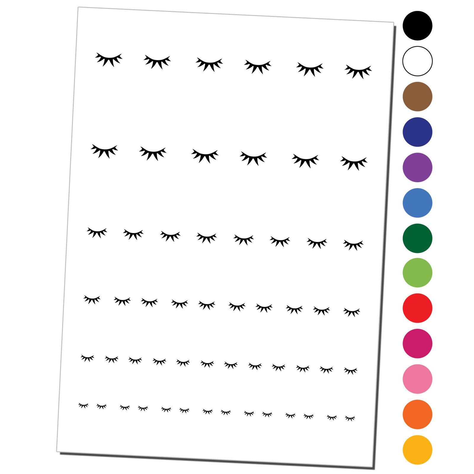 Sweet Eyelashes Temporary Tattoo Set Waterproof Long-Lasting Pair  