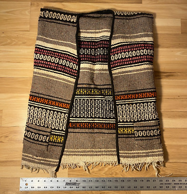 VTG 60s-70s hand woven ameri-mex Southwestern Mens / Womens M