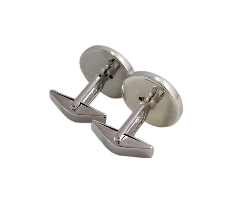 Запонки из стерлингового серебра 925 пробы с натуральным малахитом специально для мужчин - Изображение 3 из 4