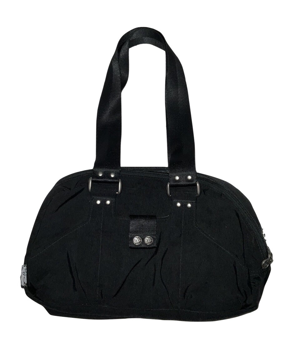 RARE VINTAGE OAKLEY POCKET NYLON PURSE Black Double Strap Handbag