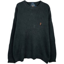 Vintage 1980'S Ralph Lauren CHAPS ribbed cotton sweater men's size L approx. 