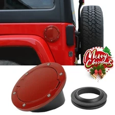 Red Fuel Filler Cover Gas Cap Gas Tank Door for Jeep Wrangler 2007-2018 JK JKU