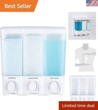 Products 72350 Clear Choice 3-Chamber Shower Dispenser, White
