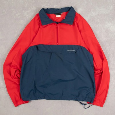 Helly Hansen Vintage Quarter Zip Übergangsjacke Small Herren 90er rot