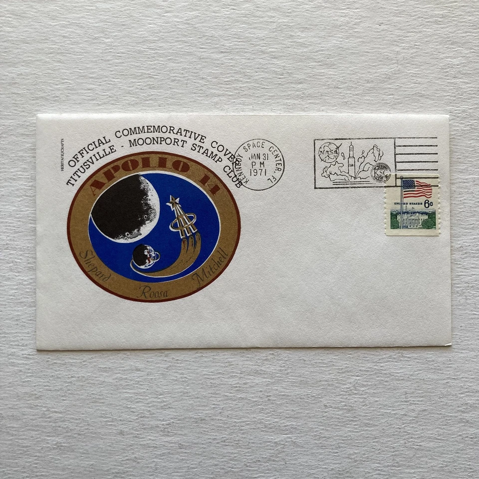 Apollo 14 Commemorative Cover + Fra Mauro Mission Profile Info Card 1-31-71 - Image 2 of 4