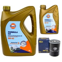 MotoröL Set Gulf Formula GX 5W-40 6 Liter + ÖLfilter FüR Subaru Forester KIA