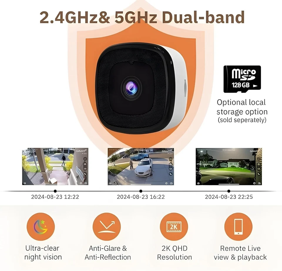 Crystal-Clear Security Camera, Night Vision, Camera Outdoor Wireless - Image 3 of 4