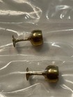 2 goblets Brass glasses 1/2" vintage & new for miniature dollhouse — photo 2