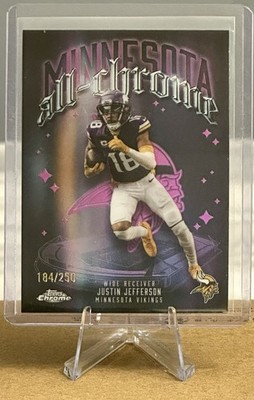 2025 Topps Chrome Justin Jefferson All-Chrome  Color Match /250 Vikings