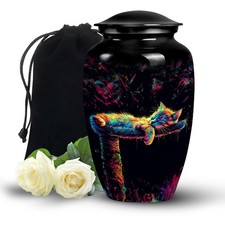 Cat Loyal Funeral Urns for Human Ashes Adult Mom, Decorative Urn 10 Inch 