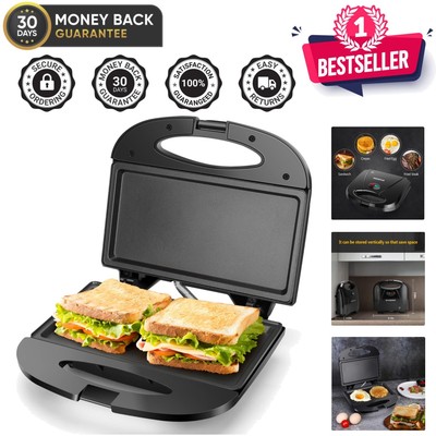 Easy-Clean Electric Sandwich Maker with Scratch Resistant Surface   9.1'' x 8.9''