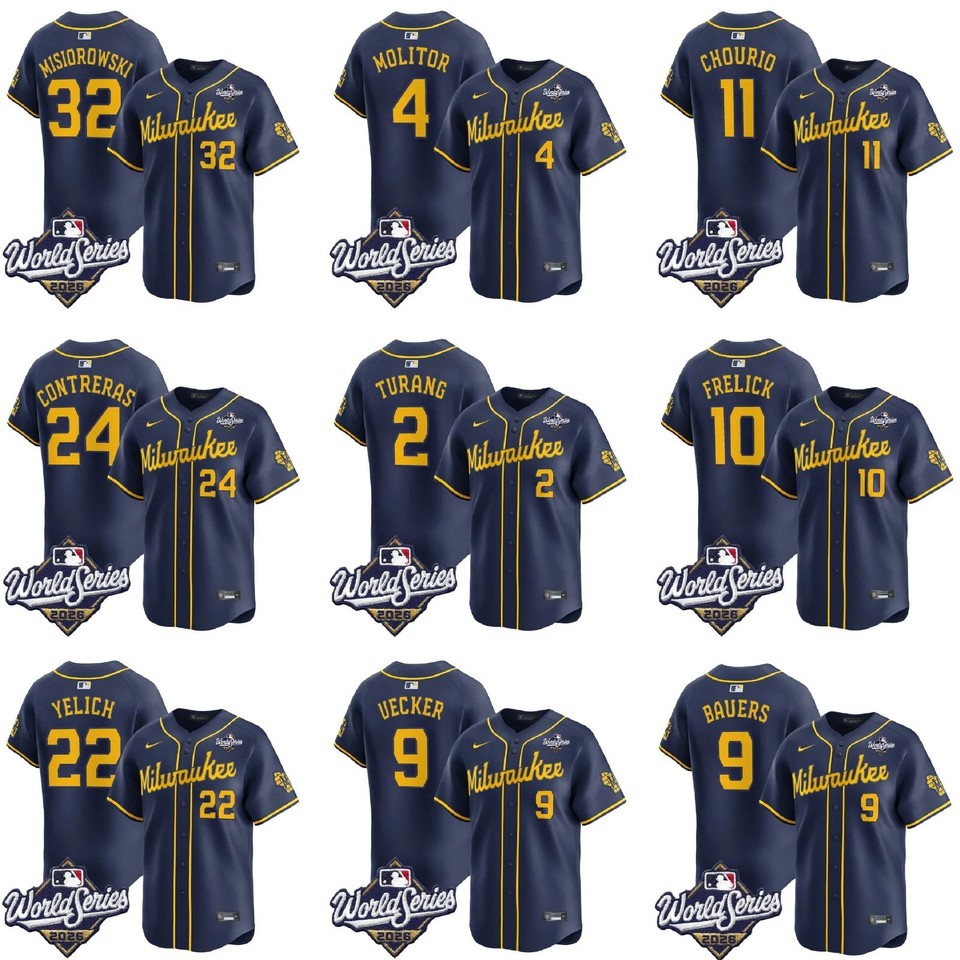 SALE! Custom Player Brewers 2026 World Series National League Champions Jersey