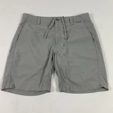 Simms Fishing Shorts Mens 34 Gray Nylon Quick Dry Drawstring Hiking Outdoor