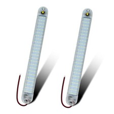 12V Led Interior Light Bar 72Led 6500K White with ON/Off Switch 11Inch 2 Packs