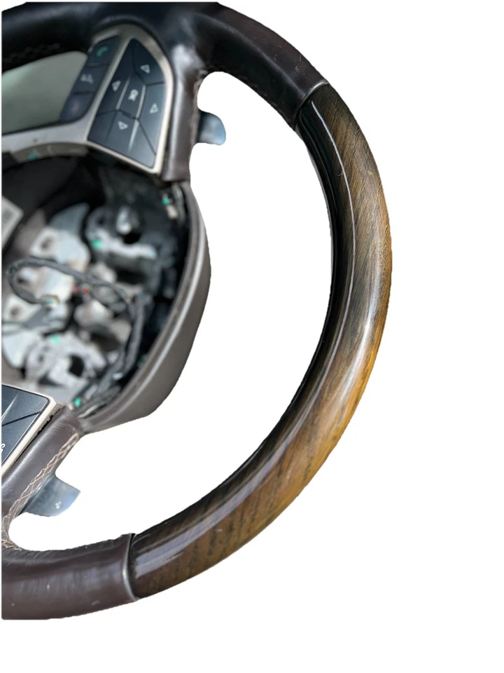 2014-2016 JEEP GRAND CHEROKEE РУЛЕВОЕ КОЛЕСО КОРИЧНЕВАЯ КОЖА С ДЕРЕВОМ OEM - Изображение 3 из 4