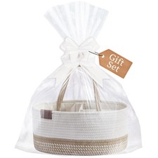 Diaper Caddy, Empty Woven Basket for Gifts, Baby Baskets for Baby Shower Newb...