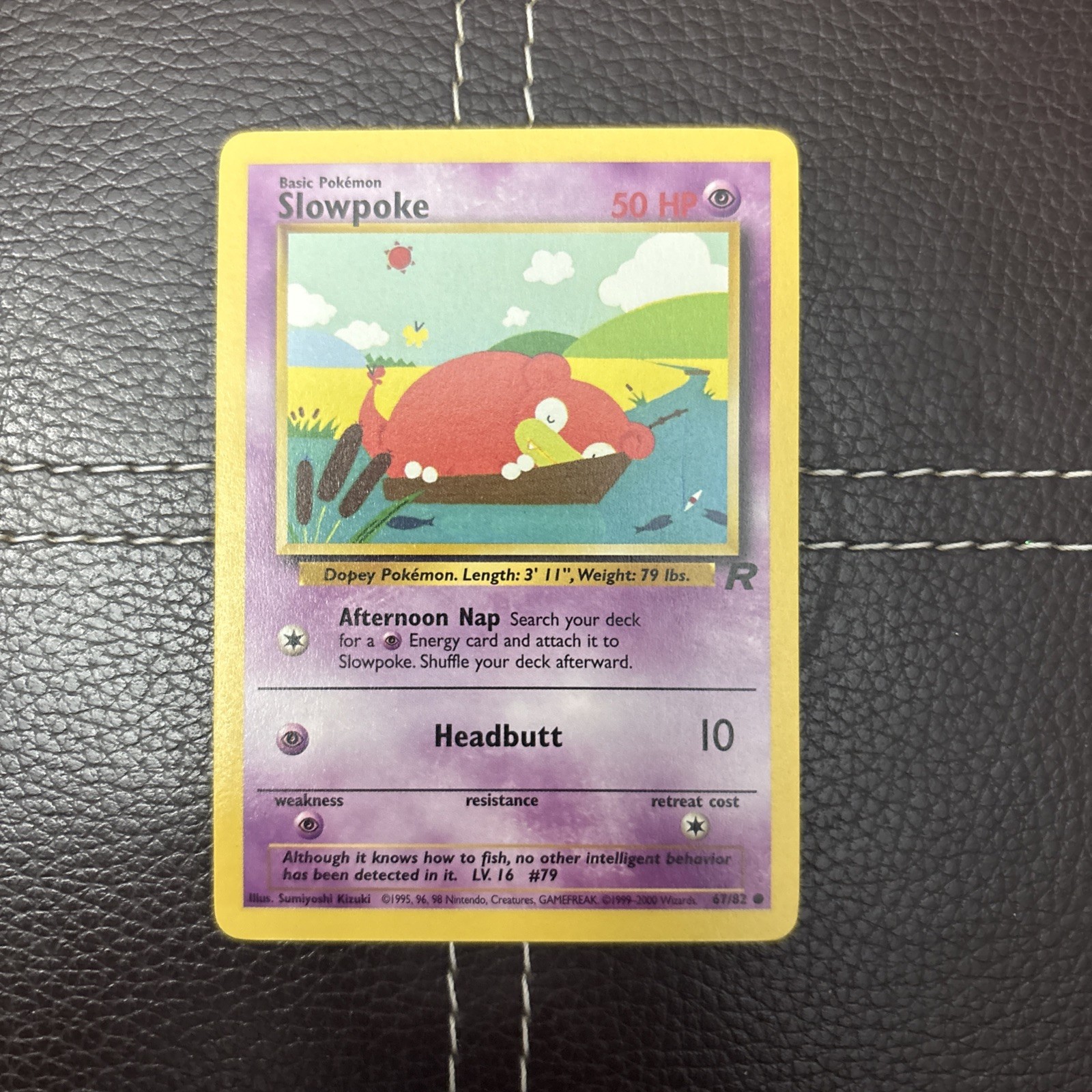 Pokemon TCG - Slowpoke - 67/82 - Team Rocket - NM Unlimited Common (2000)