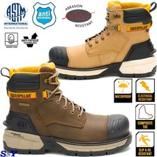 CAT Men's Excavator Power Spring 6" Waterproof Composite Toe SR EH Work Boots