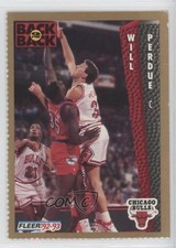1992-93 Fleer Team Night Sheets Chicago Bulls Back to Singles Will Perdue 1md